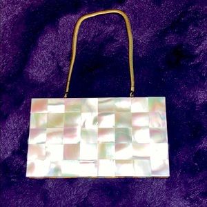 Amazing Vintage MARHILL mother of pearl purse